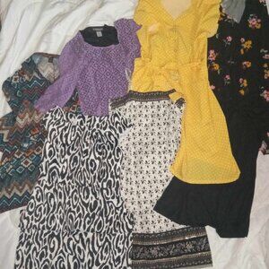 Lot of seven women's dresses xl